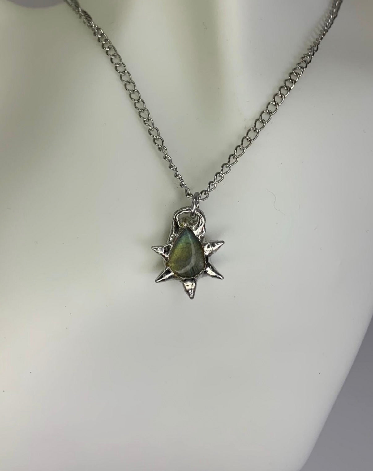 Labradorite Spiked Necklaces