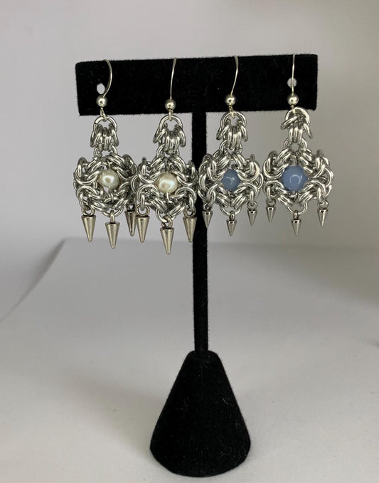 Flower Chainmail Earrings