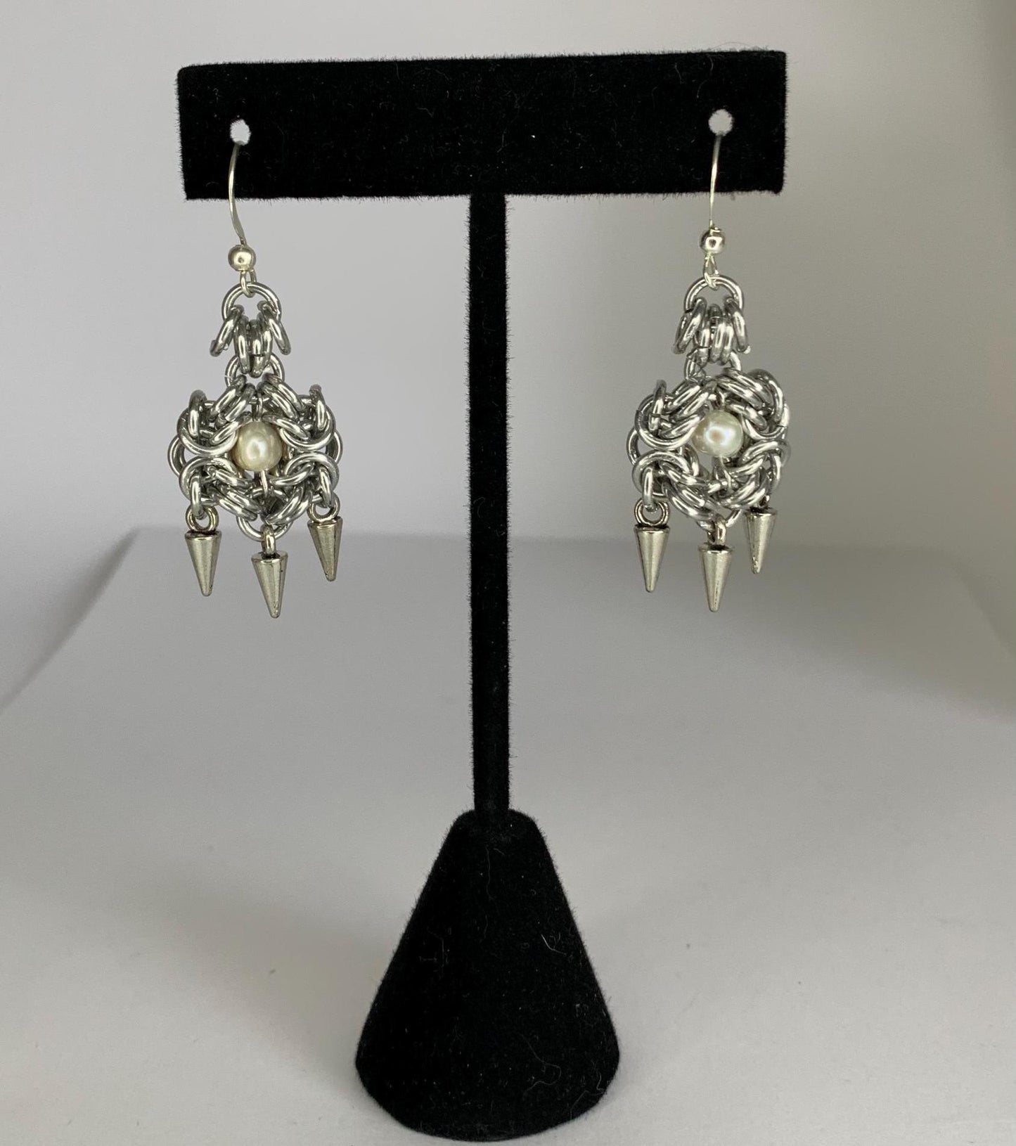 Flower Chainmail Earrings