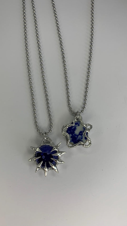 Blue Ceramic Pendants