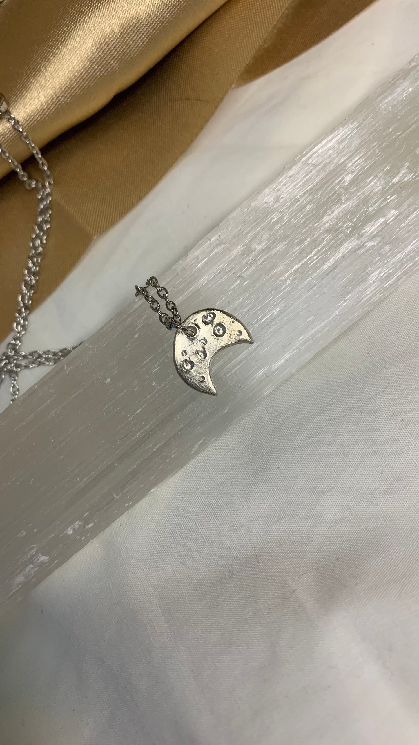 Silver moon pendants