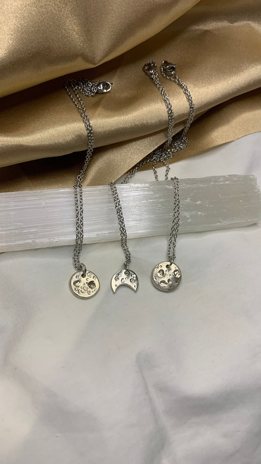 Silver moon pendants