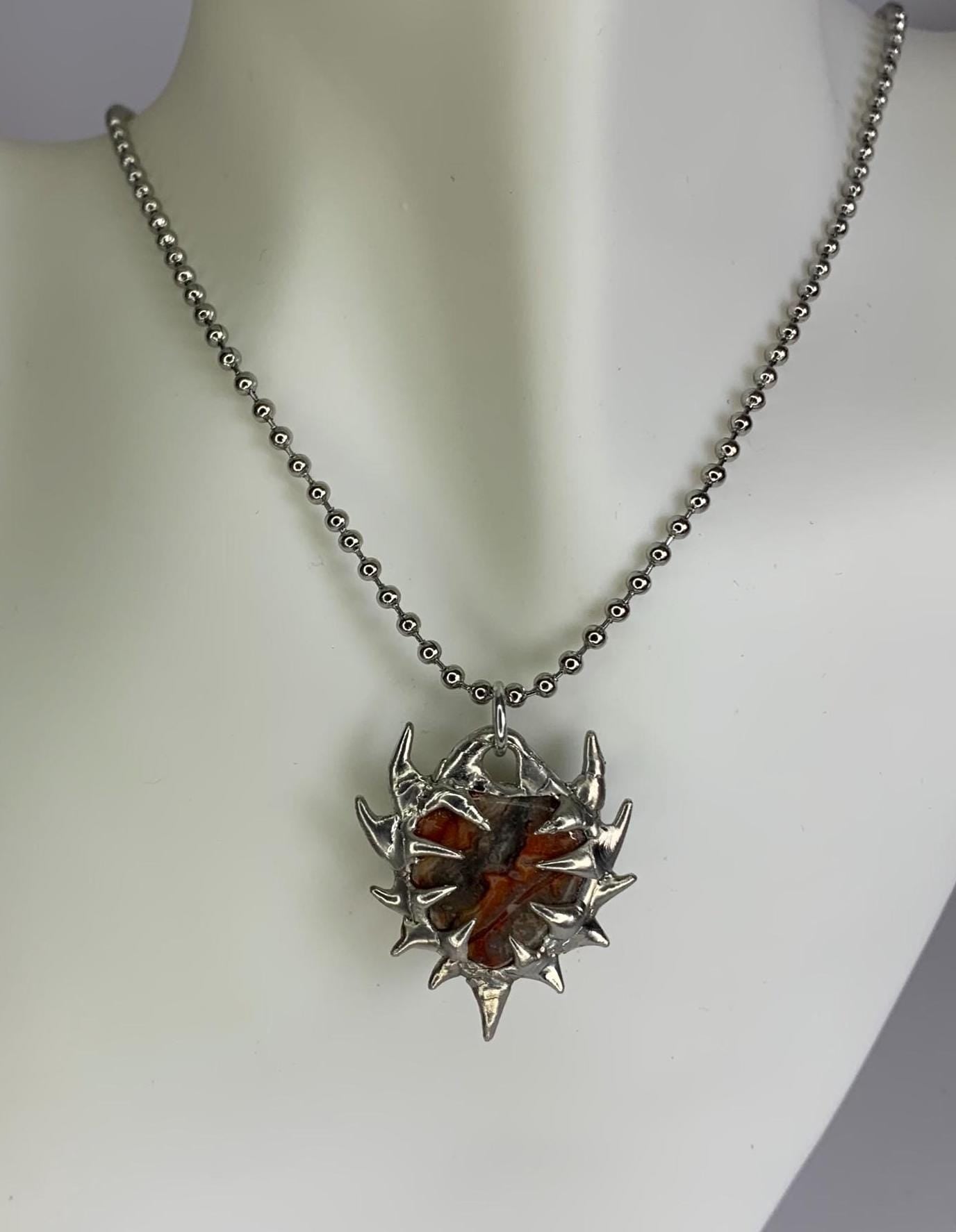 Crazy lace agate necklace