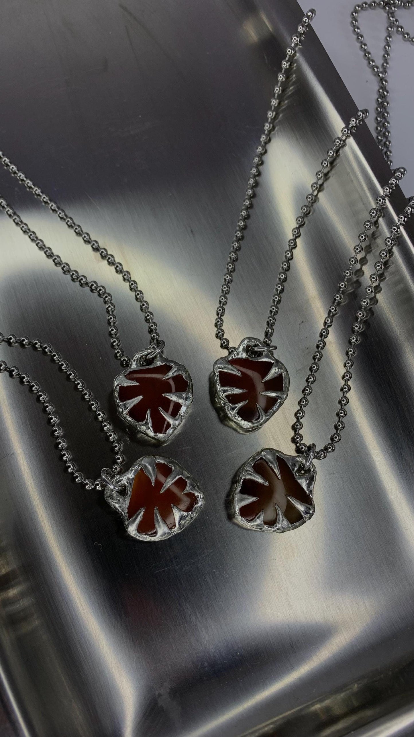 Carnelian Crystal Necklace