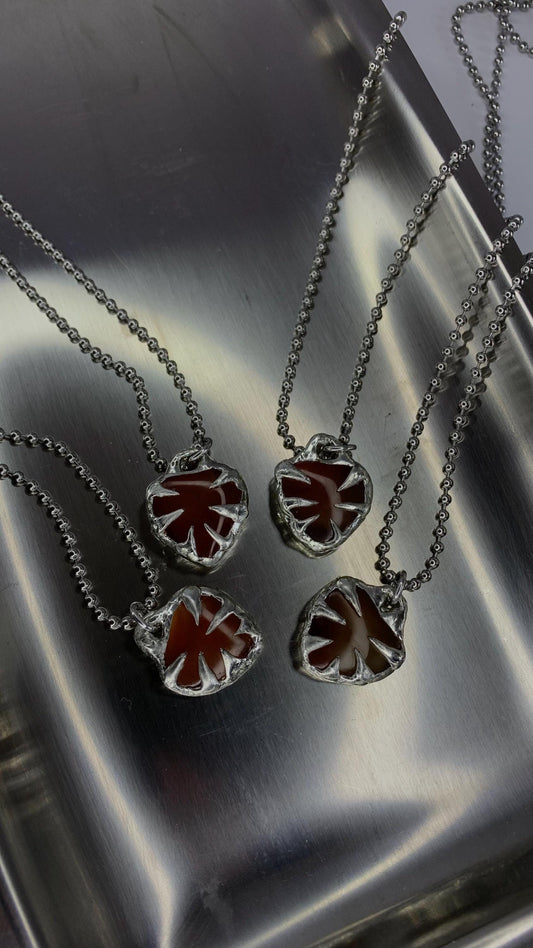 Carnelian Crystal Necklace
