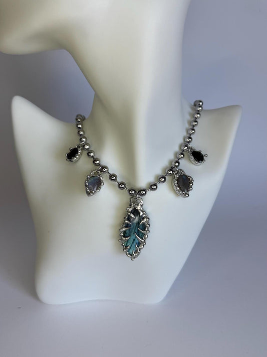 Labradorite Crystal Chocker