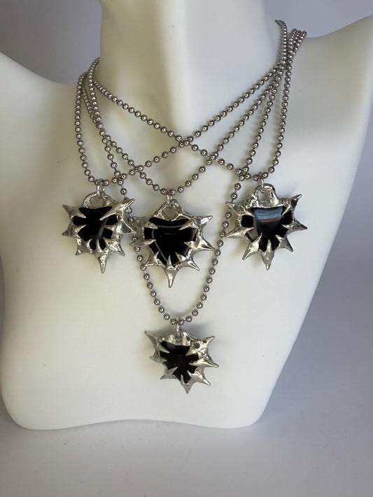 Obsidian Heart Necklaces