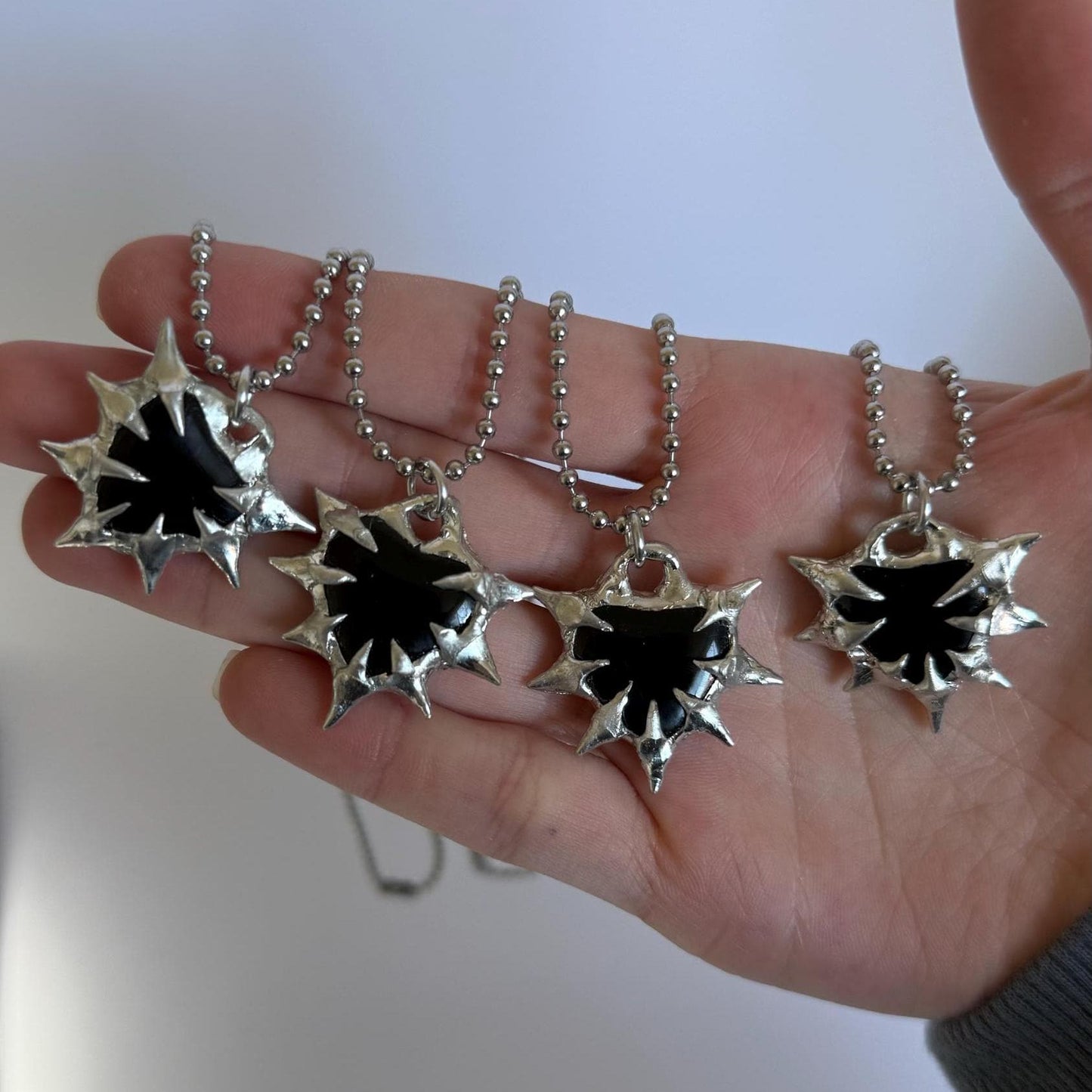 Obsidian Heart Necklaces