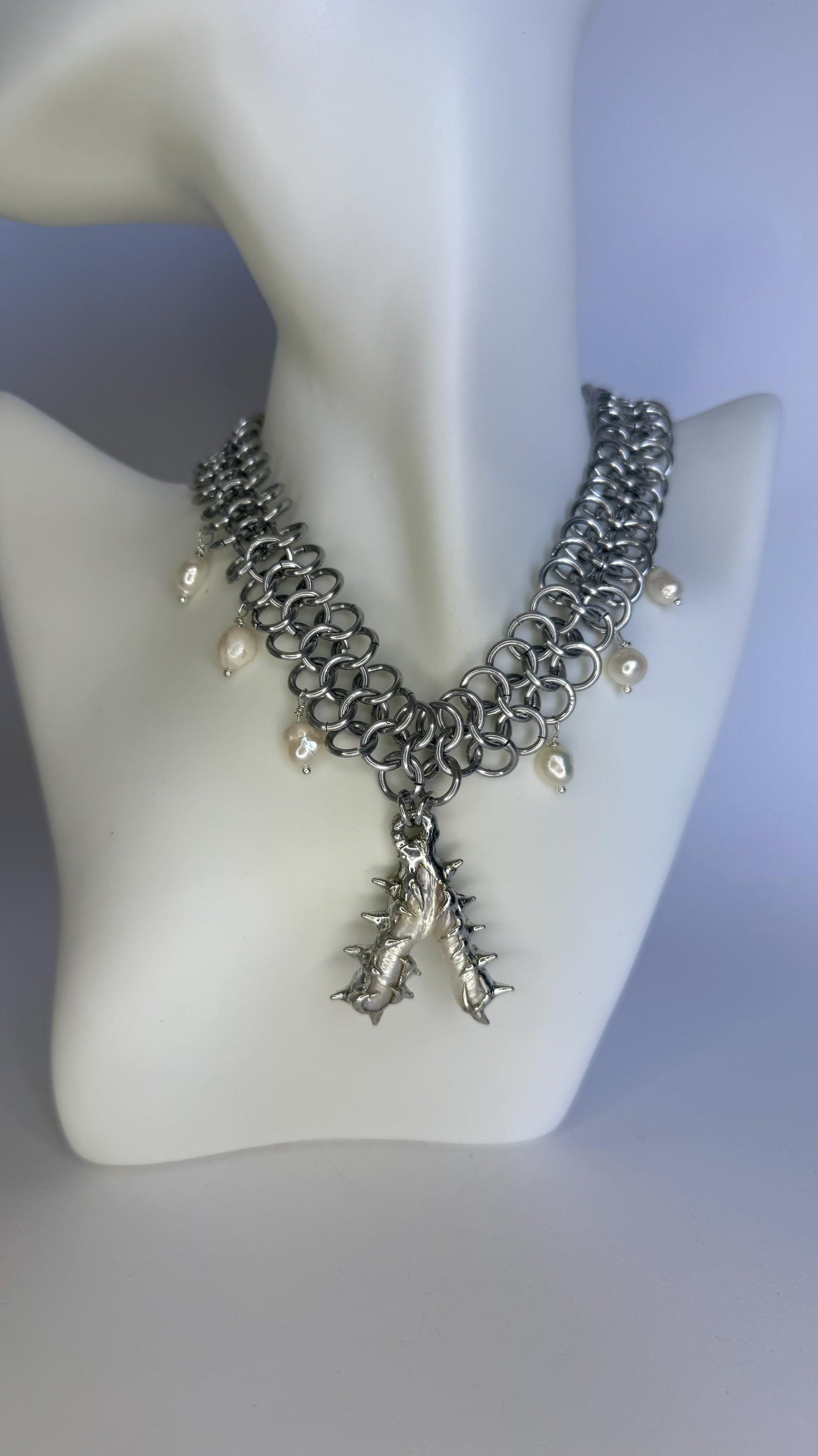 Pearl Chainmaille Necklace