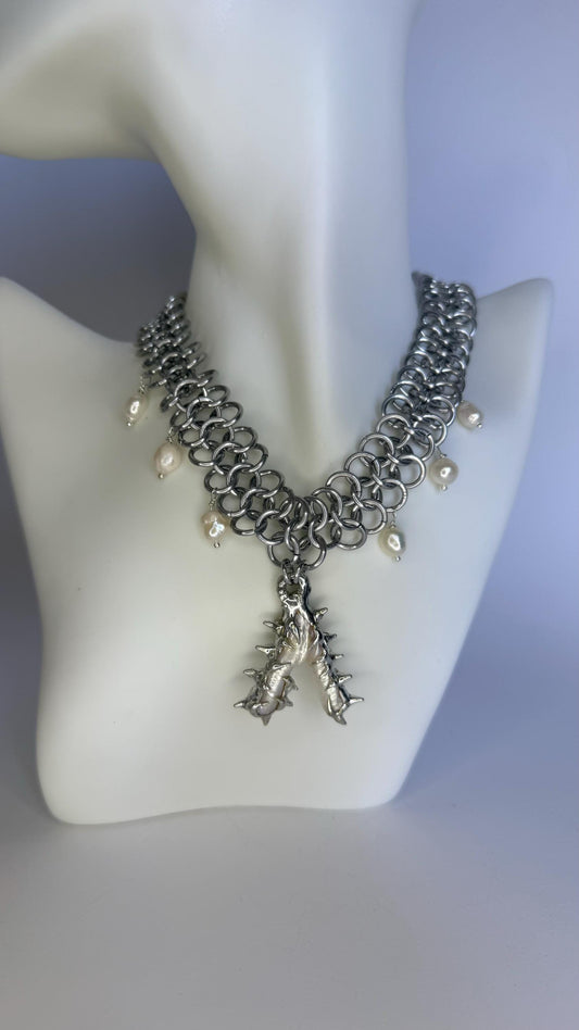 Pearl Chainmaille Necklace