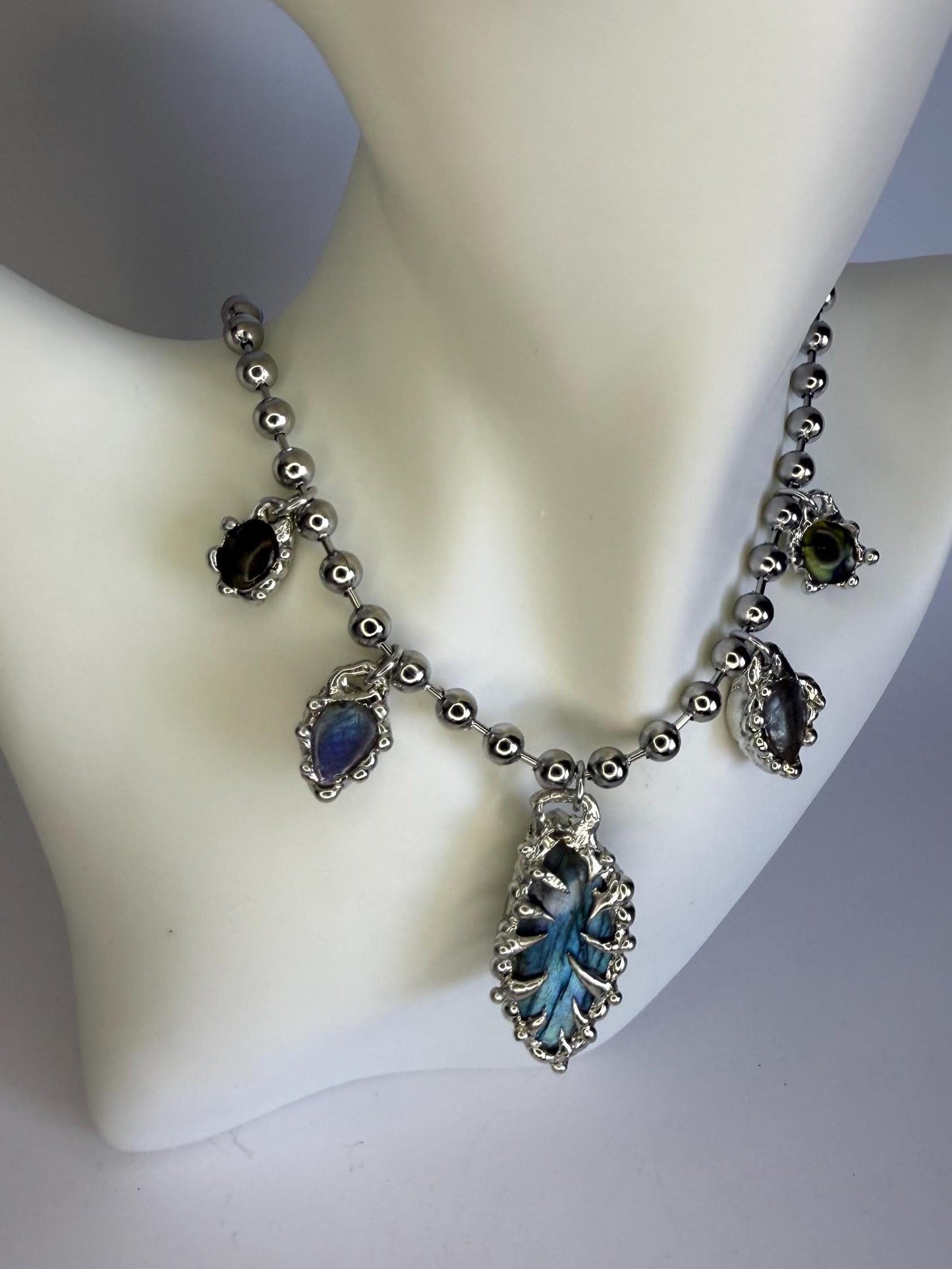 Labradorite Crystal Chocker