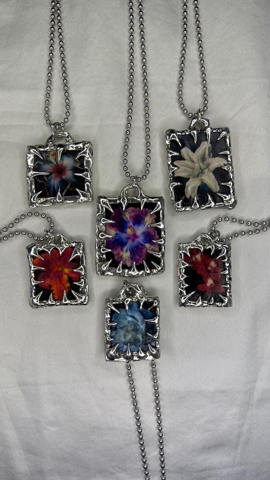 Spiked Flower Pendants