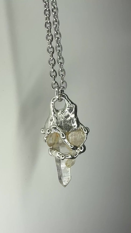 Quarts Cluster Necklace